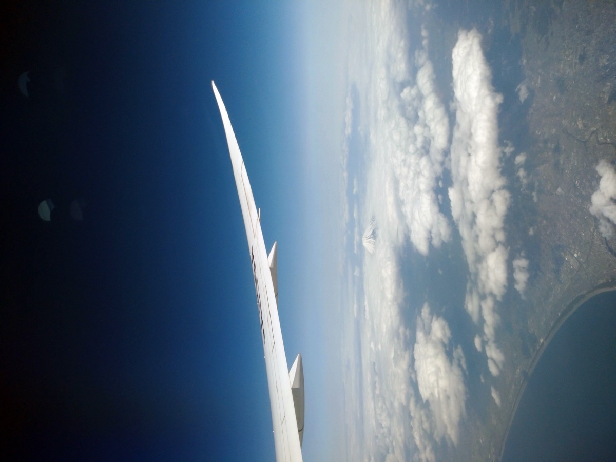 機内から見た富士山