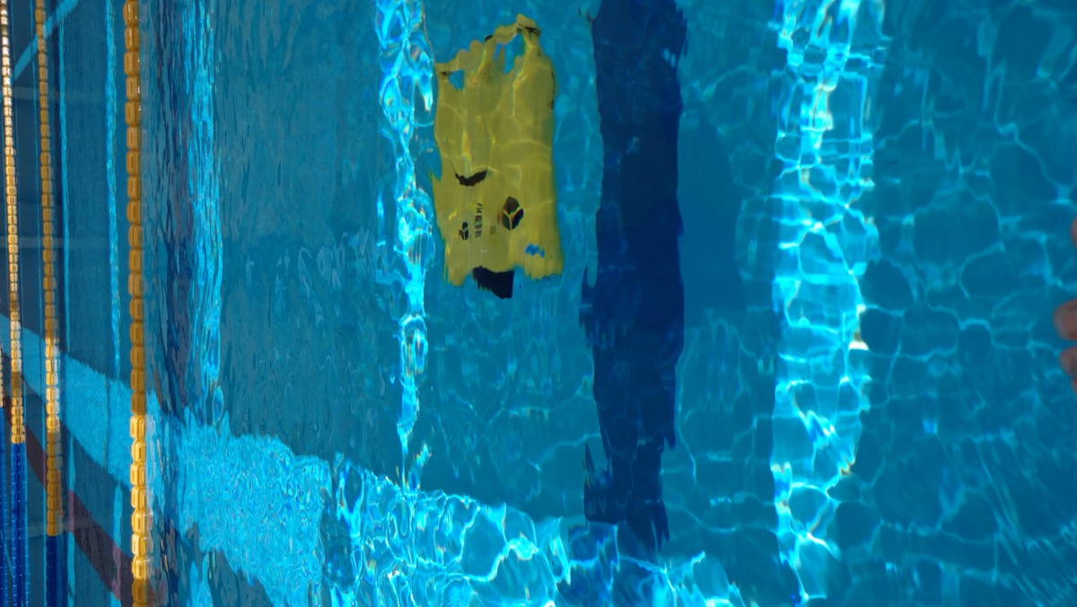 水中ドローン試走